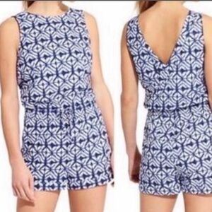 Athleta Batik Tie-Dye Sleeveless Crossback Shorts Romper NWT Size XL